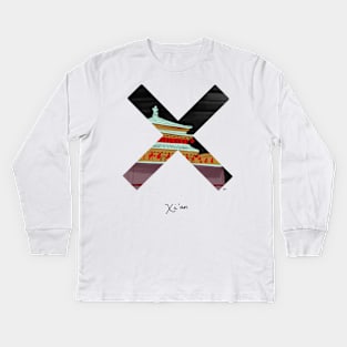 Bucket list destination - Xian Kids Long Sleeve T-Shirt